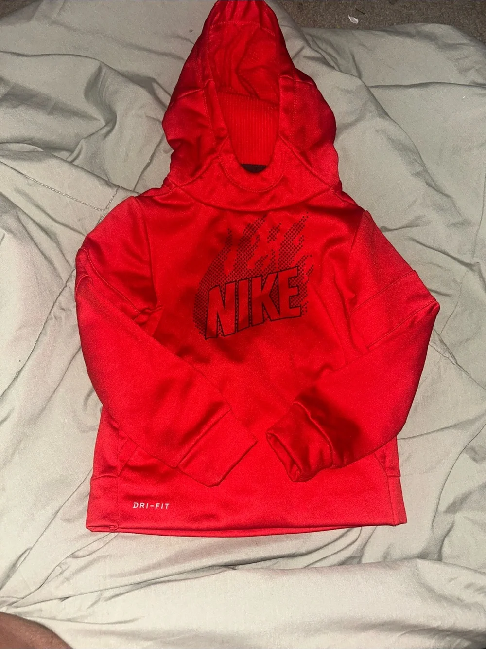 Nike Red Kids' Performance Hoodie with Logo